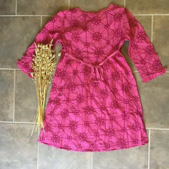 Odd Molly New Embroidered Ruffled Sleeve Tie Back Dress 1 (Small), 3 (Large) - Picture 2 of 6